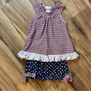 Bonnie Jean Striped and Starry Toddler Outfit